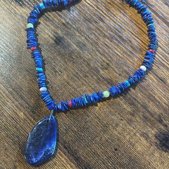 Lapis gemstone necklace - Picture 4 of 6